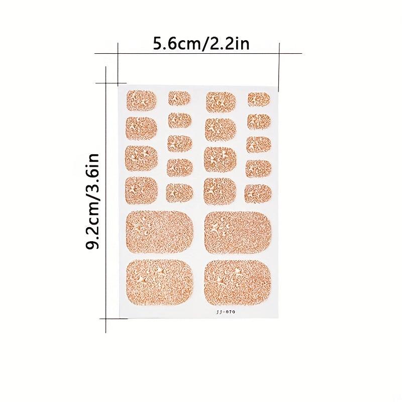 St Patrick's Toe Nail Stickers Full Wraps Glitter Decals Self Adhesive Tip