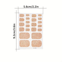 St Patrick's Toe Nail Stickers Full Wraps Glitter Decals Self Adhesive Tip