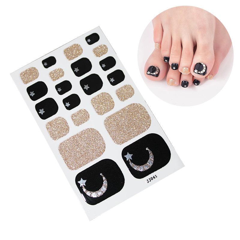 St Patrick's Toe Nail Stickers Full Wraps Glitter Decals Self Adhesive Tip