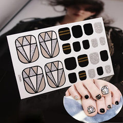 St Patrick's Toe Nail Stickers Full Wraps Glitter Decals Self Adhesive Tip