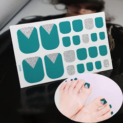 St Patrick's Toe Nail Stickers Full Wraps Glitter Decals Self Adhesive Tip