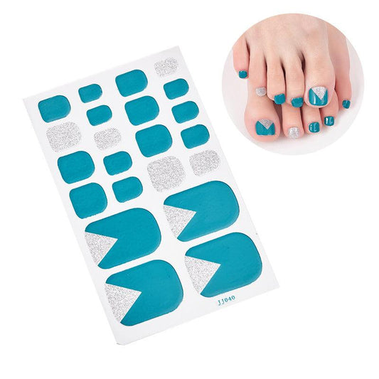St Patrick's Toe Nail Stickers Full Wraps Glitter Decals Self Adhesive Tip