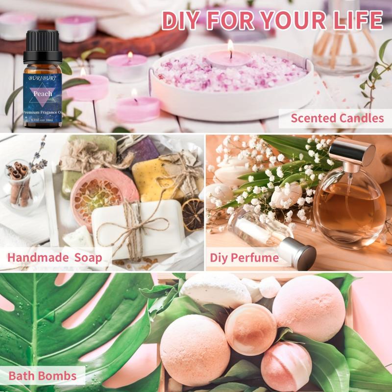10ml Peach Fragrance Oil for Aromatherapy Diffuser Candle Soap Making