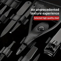 17-Piece Stainless Steel Manicure Set with Travel Case