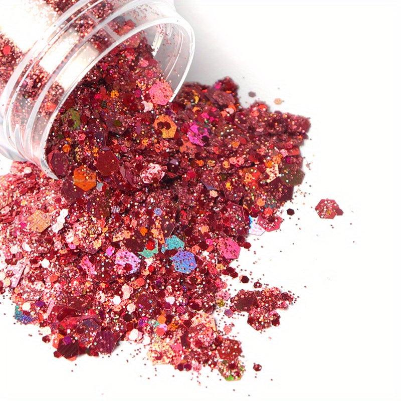 20g Holographic Nail Glitter Powder Hexagon Flakes Sequins for Manicure