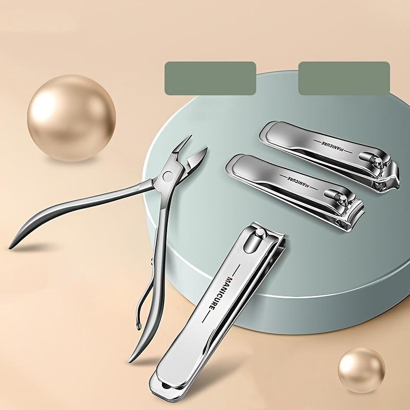 18 Pcs Stainless Steel Nail Cutter Pedicure Kit With Stylish Case