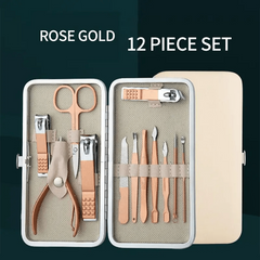 Rose Golden Stainless Steel Nail Clippers Set