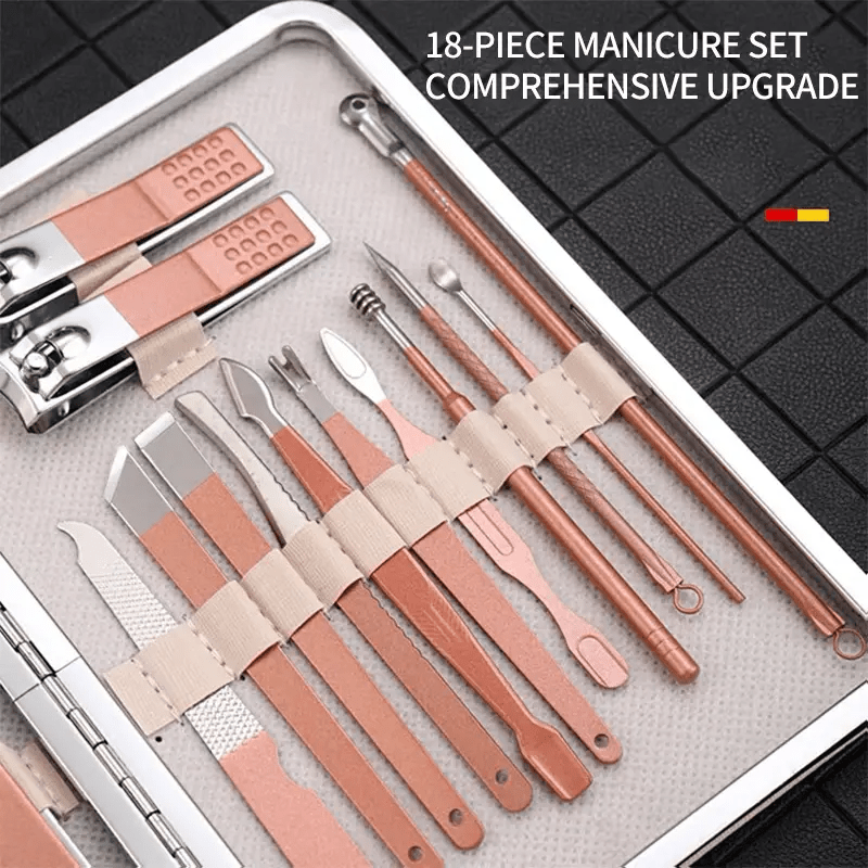 Rose Golden Stainless Steel Nail Clippers Set