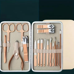 Rose Golden Stainless Steel Nail Clippers Set