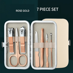 Rose Golden Stainless Steel Nail Clippers Set