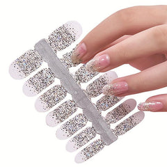 Glitter Nail Decal Strips for Sparkling Manicures
