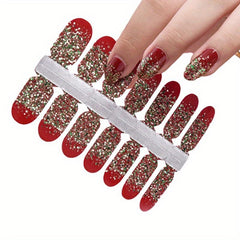 Glitter Nail Decal Strips for Sparkling Manicures