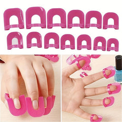 Spill Proof Nail Polish Protector U Shape - Reusable Finger Guard for Nail Art