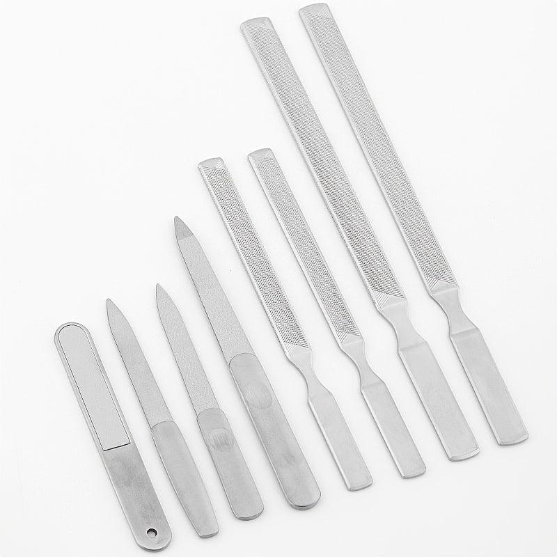 Stainless Steel Nail File Double Sided Sandpaper