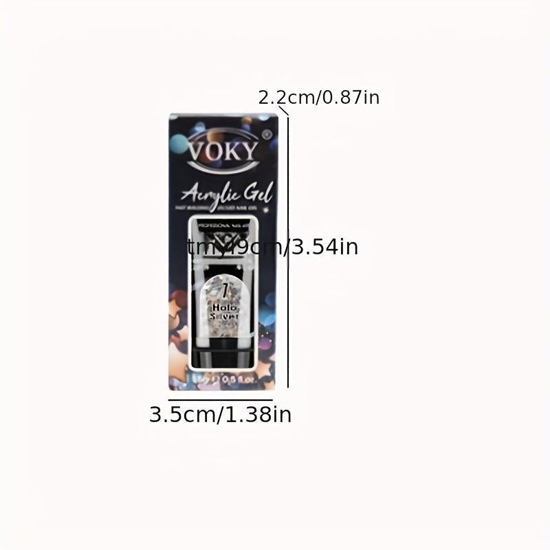 24pc Nail Art Extension Gel Set Reflective Glitter Nail Gel Kit