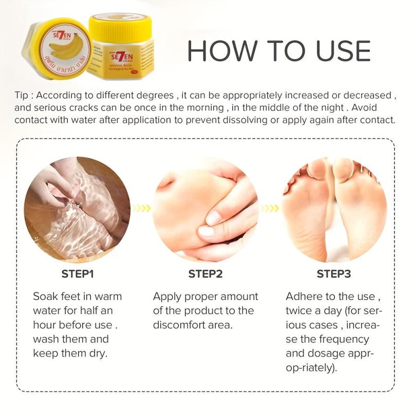 Banana Foot Cream for Dry and Cracked Skin