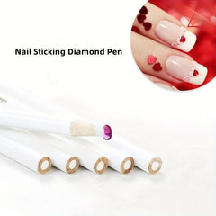 Diamond Pen & Wax Pencil Set for Rhinestone Nail Art Gem Dotting