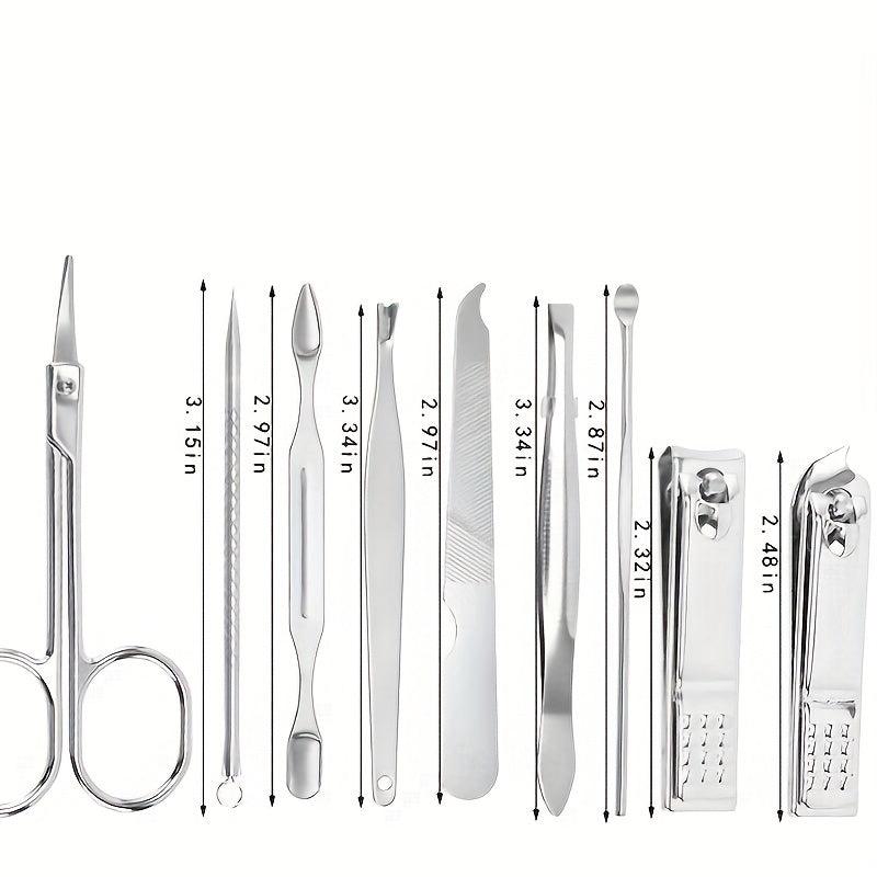 9 Pcs Nail Clippers Set Professional Grooming Kit for Adult Nail Care
