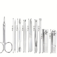 9 Pcs Nail Clippers Set Professional Grooming Kit for Adult Nail Care