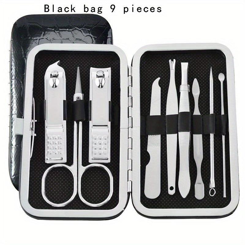 9 Pcs Nail Clippers Set Professional Grooming Kit for Adult Nail Care