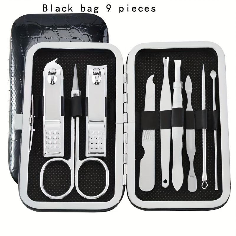9 Pcs Nail Clippers Set Professional Grooming Kit for Adult Nail Care