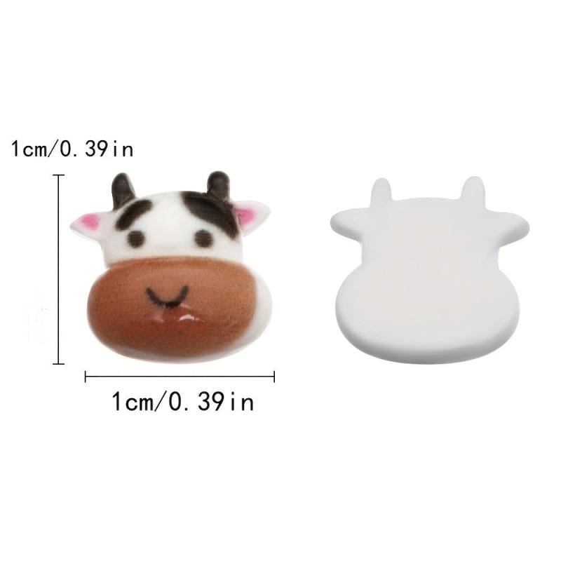 30pcs Cow Nail Art Charms Cartoon Cow Nail Art Accessories For DIY Nail Salons
