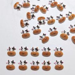 30pcs Cow Nail Art Charms Cartoon Cow Nail Art Accessories For DIY Nail Salons