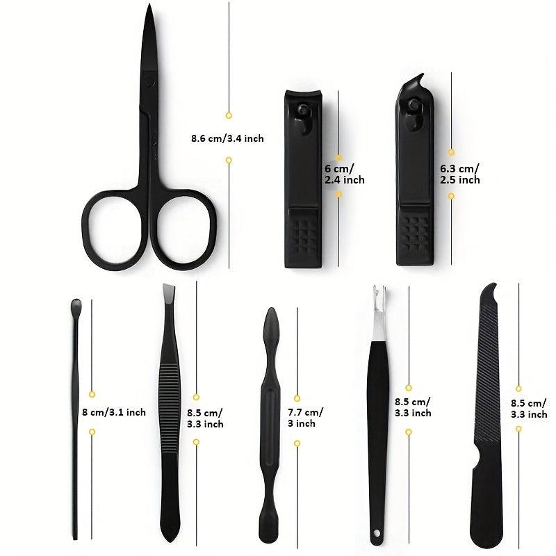 8 pcs Stainless Steel Nail Cutter and Scissors Set with Eagle Hook