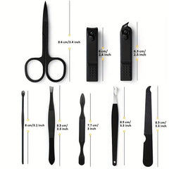 8 pcs Stainless Steel Nail Cutter and Scissors Set with Eagle Hook