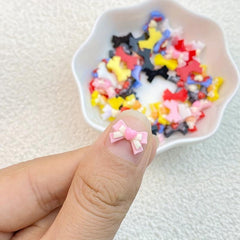 50Pcs Mini Bow Resin Crafts Ornament Manicure Jewelry Accessories