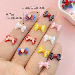 50Pcs Mini Bow Resin Crafts Ornament Manicure Jewelry Accessories