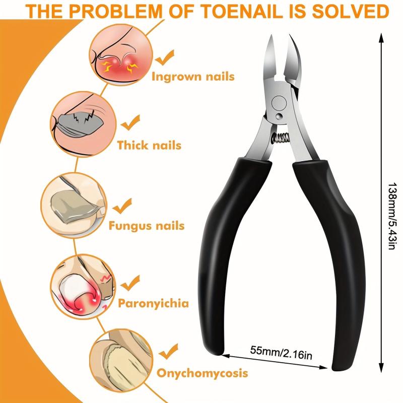 Ingrown Toenail Tool Kit Stainless Steel Clippers for Thick and Ingrown Nails