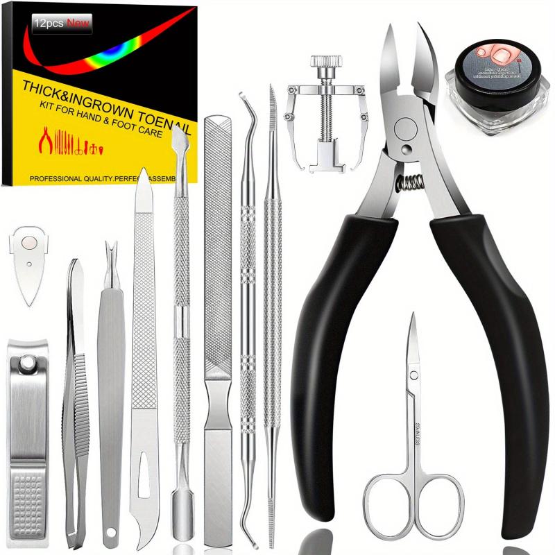 Ingrown Toenail Tool Kit Stainless Steel Clippers for Thick and Ingrown Nails