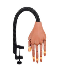 Flexible Nail Training Practice Hand with Brown Tips