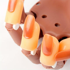 Flexible Nail Training Practice Hand with Brown Tips