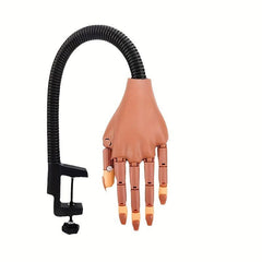 Flexible Nail Training Practice Hand with Brown Tips