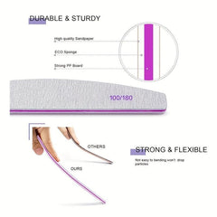 10 PCS Nail File And Buffer Professional Nail Files Nail Styling Tools