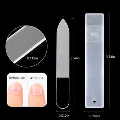 Glass Nail File and Buffer Set for Natural Nails - Shine and Polish Your Nails
