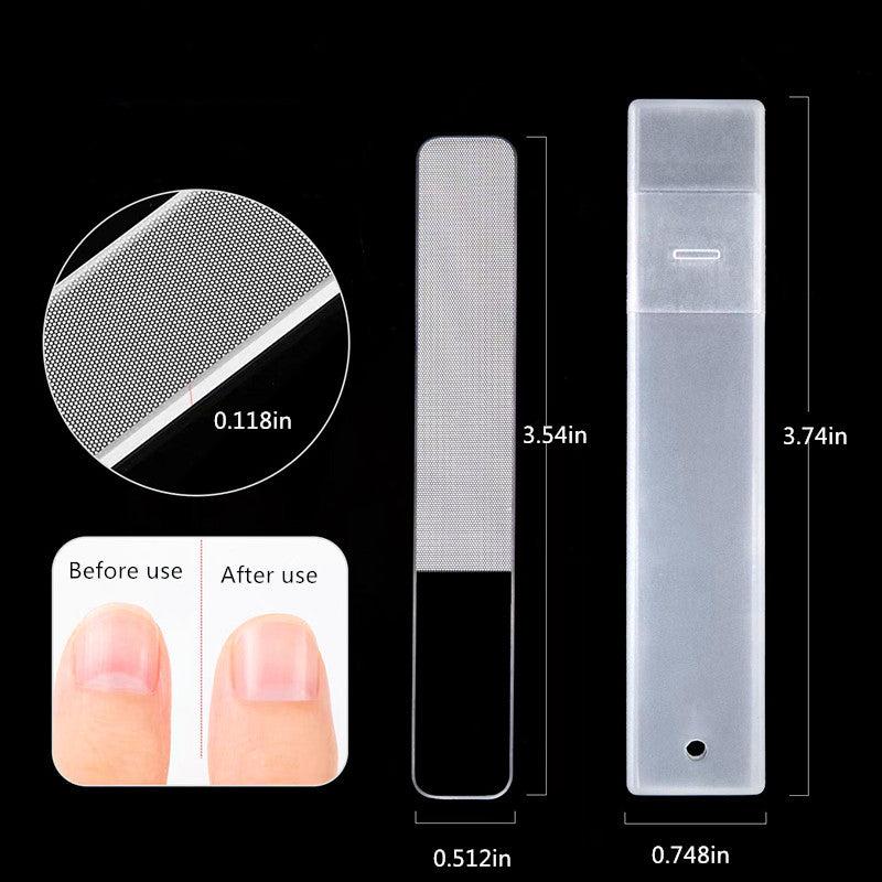 Glass Nail File and Buffer Set for Natural Nails - Shine and Polish Your Nails