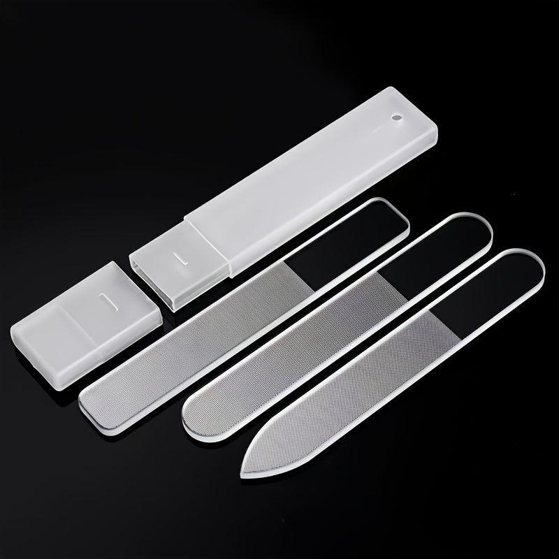 Glass Nail File and Buffer Set for Natural Nails - Shine and Polish Your Nails