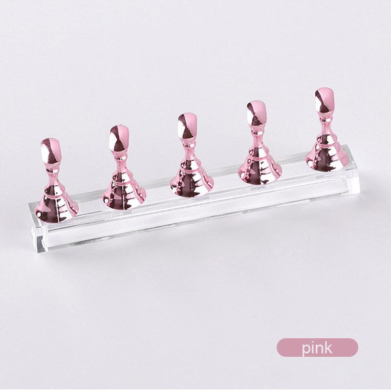 5pcs Acrylic Nail Practice Display Stand Nail Tips Holder