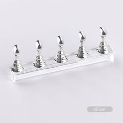 5pcs Acrylic Nail Practice Display Stand Nail Tips Holder