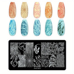 Nail Art Stamping Template Geometric Flower Animal Pattern Nail Stamping Plate