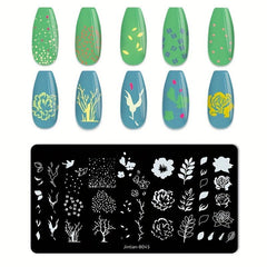 Nail Art Stamping Template Geometric Flower Animal Pattern Nail Stamping Plate