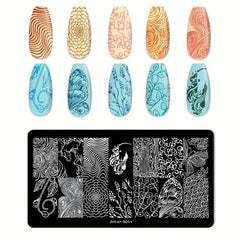 Nail Art Stamping Template Geometric Flower Animal Pattern Nail Stamping Plate
