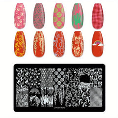 Nail Art Stamping Template Geometric Flower Animal Pattern Nail Stamping Plate