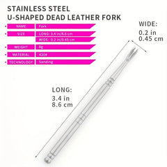 Stainless Steel Dead Skin Fork Nail Cuticle Trimmer