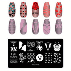 Nail Stamp Template for Salon and Home Manicure