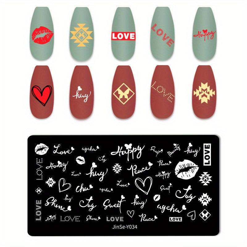 Nail Stamp Template for Salon and Home Manicure