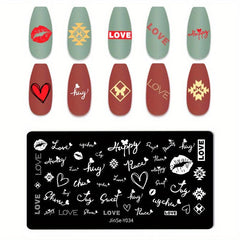 Nail Stamp Template for Salon and Home Manicure